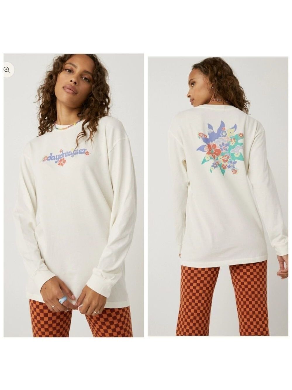 Nwot DAYDREAMER FLOWER LOGO OVERSIZED LONG SLEEVE